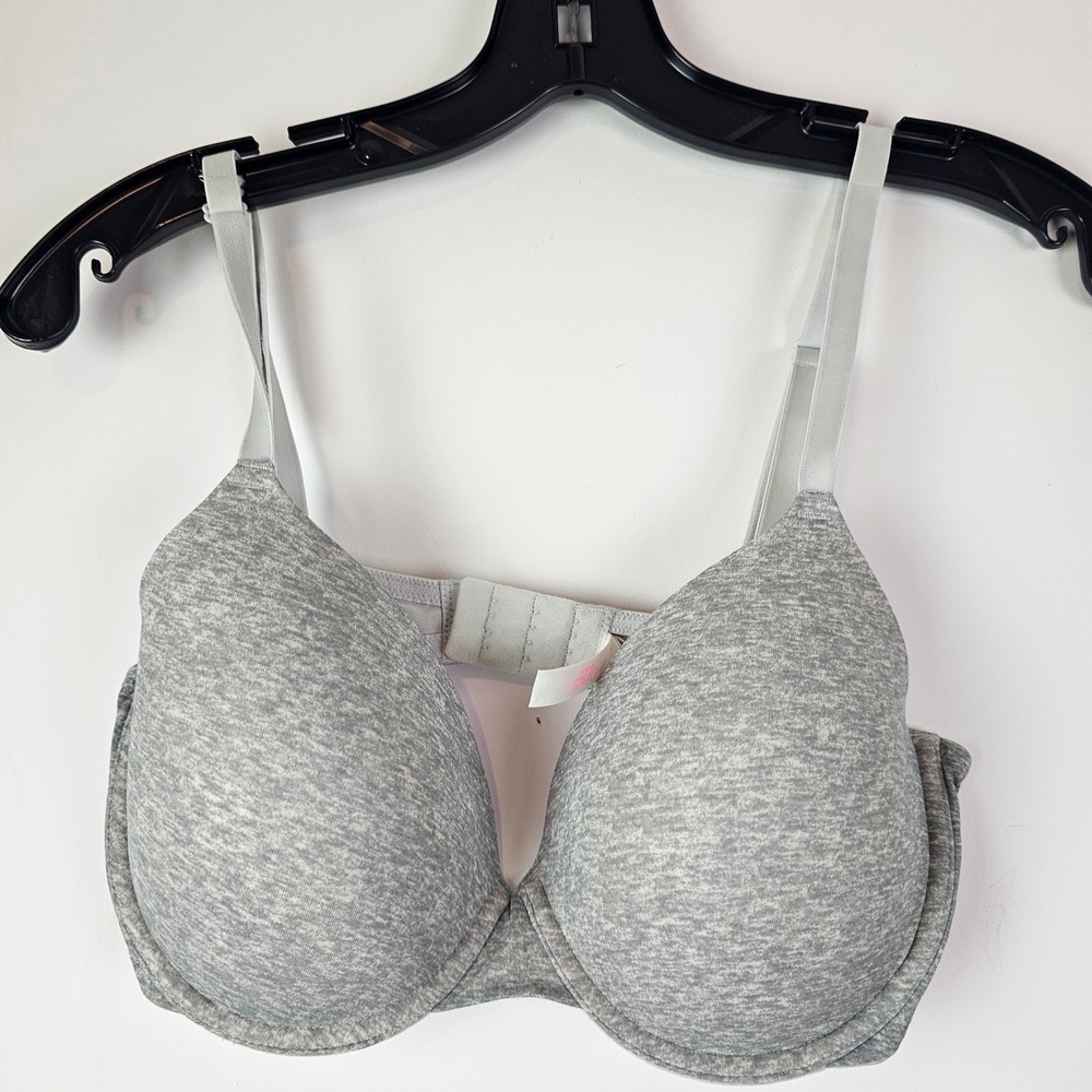 Victoria's Secret PINK Wear Everywhere T-Shirt Bra Heather Gray 34DD